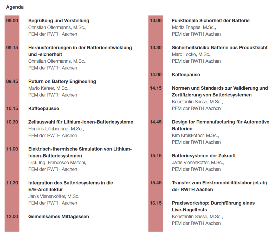 Expertenseminar Batterieproduktion
