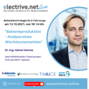 „electrive.net Live“: PEM analysiert Akku-Markt