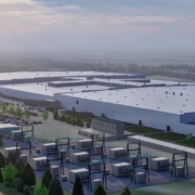 Early conceptual rendering of Ultium Cells LLC battery cell manufacturing facility in Spring Hill, Tennessee. Construction on the approximately 2.8 million-square-foot facility will begin immediately, and it is scheduled to open in late 2023. Actual facility may not be constructed as shown.