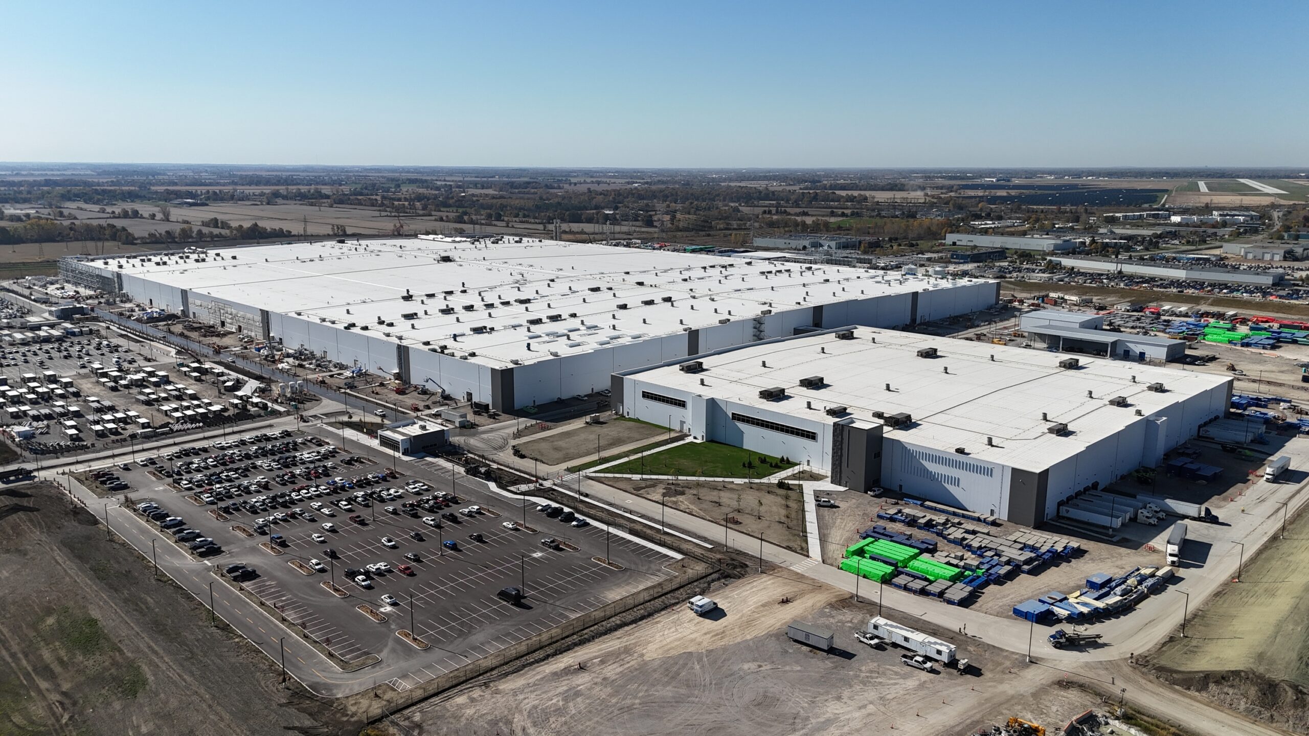 Aerial photo of NextStar Energy in Windsor, Ontario