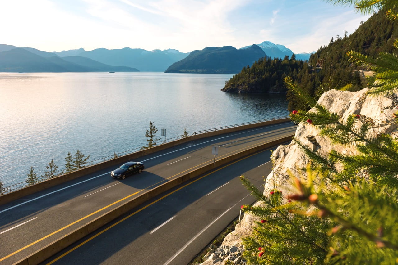 The Sea to Sky Highway from Vancouver to Whistler also known as Highway 99. One of the most scenic drives in the world.