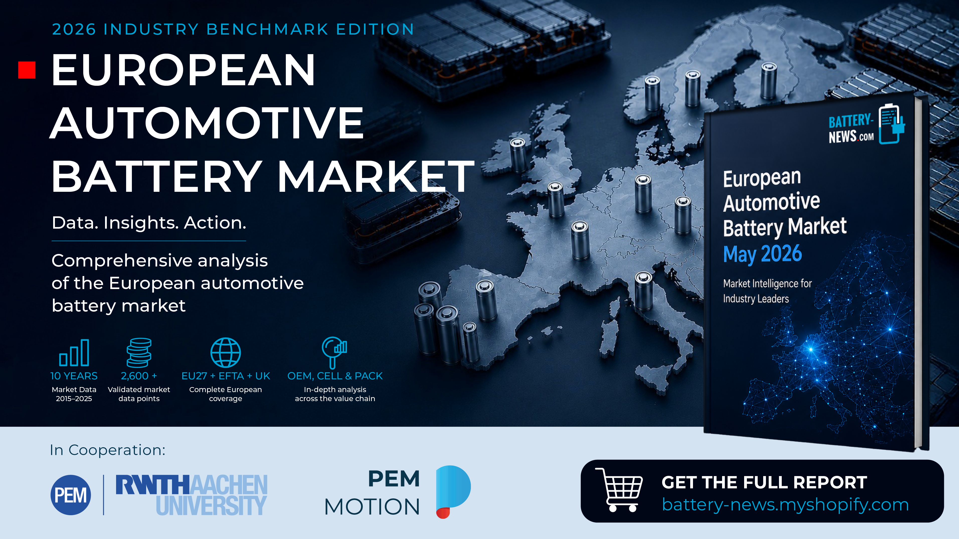 Neuer PEM Battery Report: Datenbasierter Blick auf den europäischen EV-Batteriemarkt