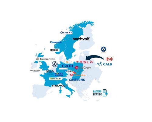 Batterieprojekte Europa (März 2021)